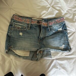 low waisted jean shorts